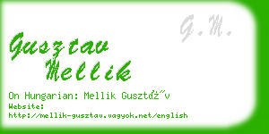 gusztav mellik business card